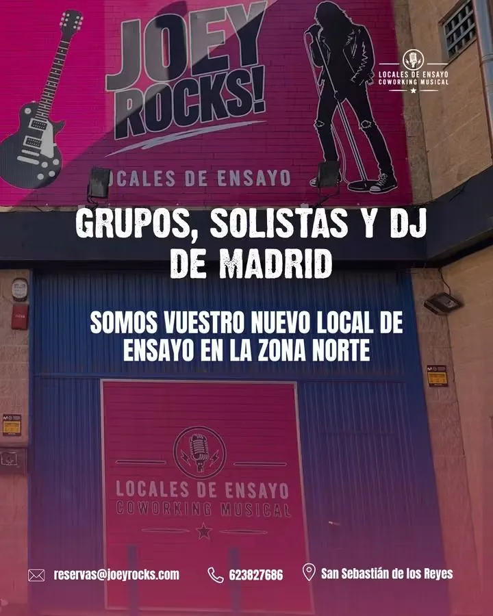 Fachada de Joey Rocks! en la calle Isla de Alegranza 6, San Sebastián de los Reyes
